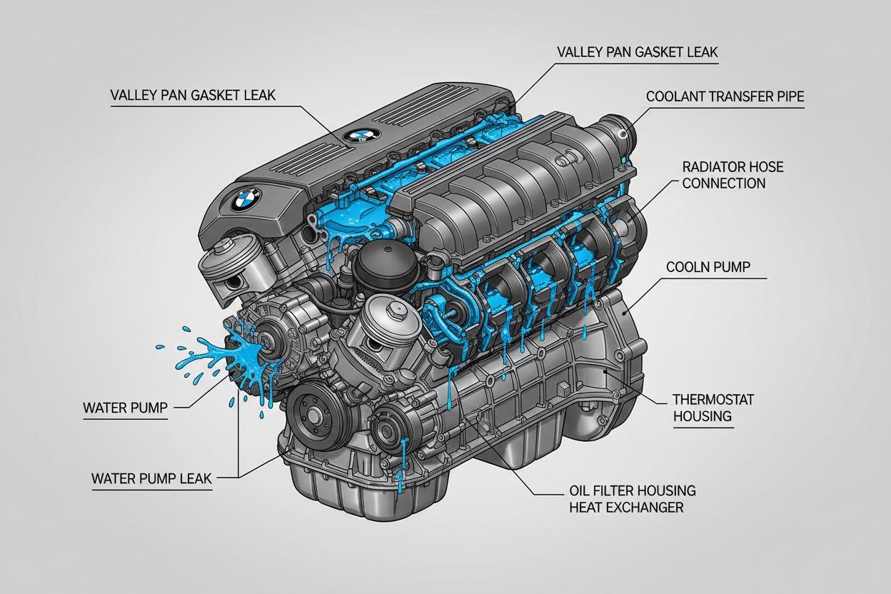 N62 Engine Coolant Leak: 545i, 650i & X5 Repair Costs Explained – BimmerFix